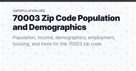 7000 zip code|ZIP Code 5: 70003 .